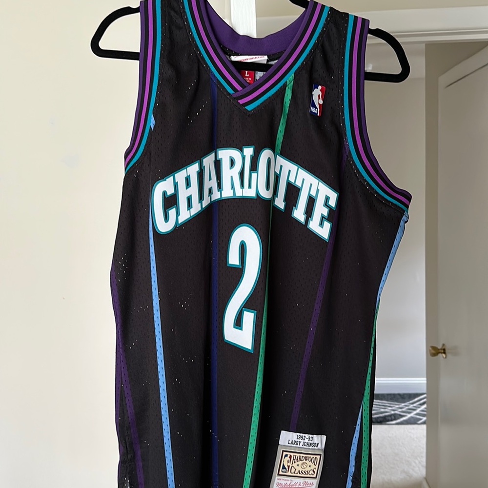 Hardwood Classics x Charlotte Hornets Larry Johnson jersey Black size L